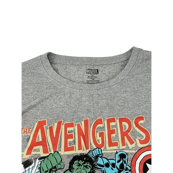 Marvel Avengers Graphic Tee Gray XL Cotton Blend Comic Novelty Print Casual - Picture 13 of 16